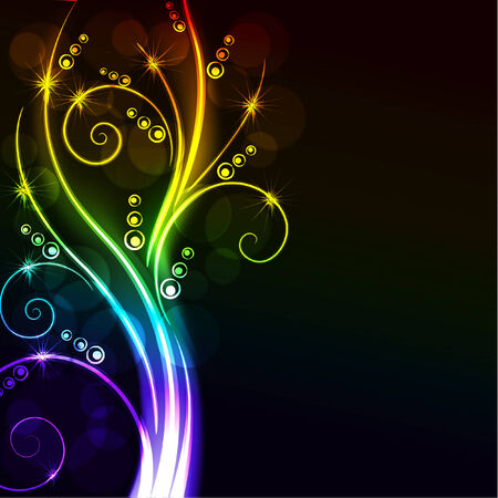 glowing floral background, eps10 formatのイラスト素材