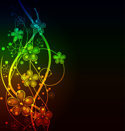 glowing floral backgroundのイラスト素材