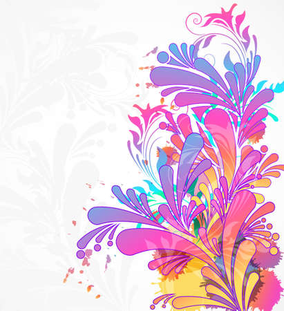 Colorful floral background, vector illustration のイラスト素材