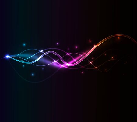 glowing wavesのイラスト素材