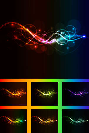 glowing wavesのイラスト素材