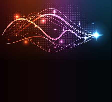 glowing wavesのイラスト素材