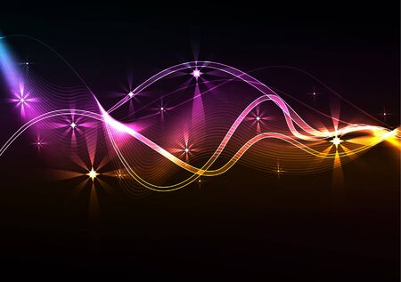 glowing wavesのイラスト素材