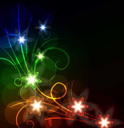 glowing floral backgroundのイラスト素材