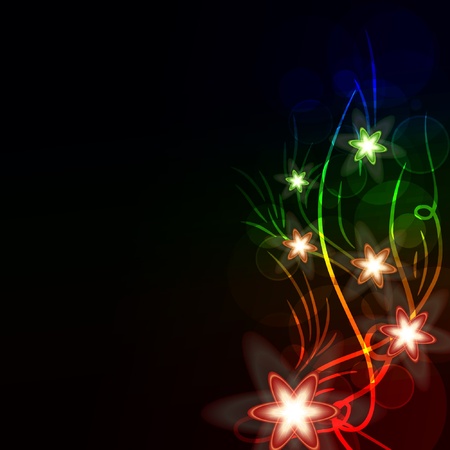 glowing floral backgroundのイラスト素材