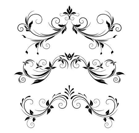 decorative elements vintage styleのイラスト素材