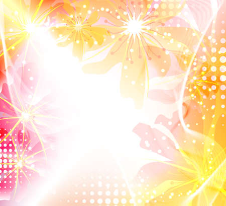 colorful floral backgroundのイラスト素材