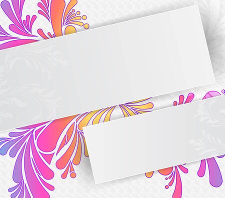 abstract background with floral elements のイラスト素材