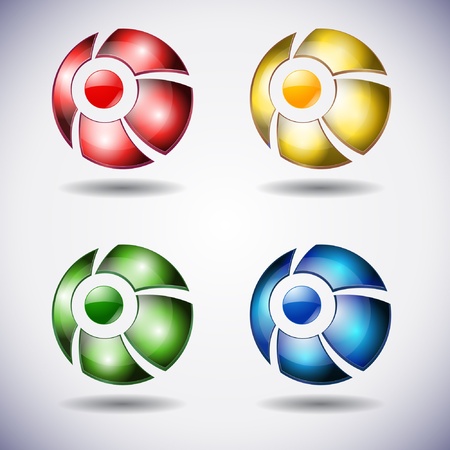 Vector abstract glass emblem のイラスト素材