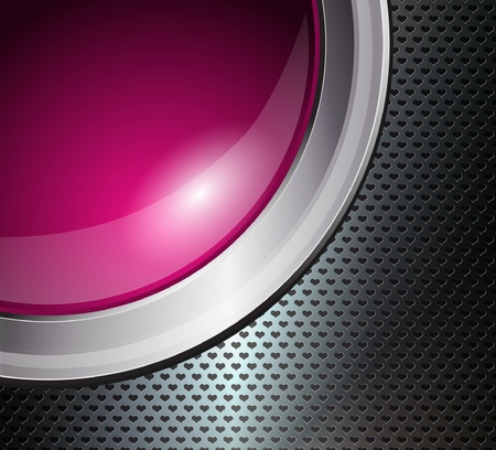 Metallic perforated background with glass bannerのイラスト素材
