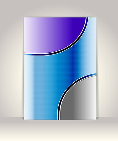 Business brochure template, blue metallicのイラスト素材
