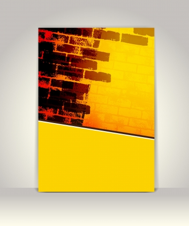 Flyer or brochure template, abstract urban designのイラスト素材