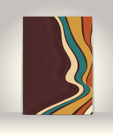 Flyer or brochure template, abstract retro designのイラスト素材