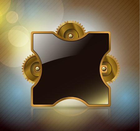 Technology banner with metal gearsのイラスト素材