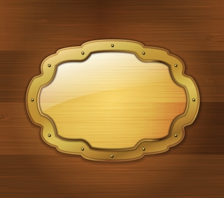 Wooden bannerのイラスト素材