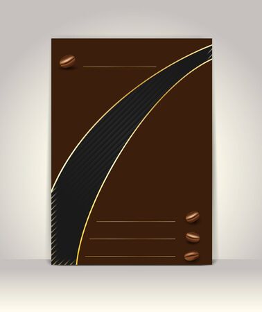 Flyer or brochure template, coffee designのイラスト素材