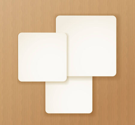 Paper banners on the cardboard backgroundのイラスト素材