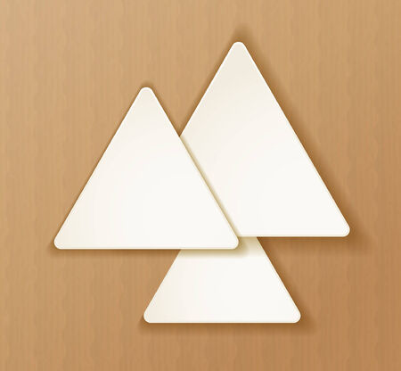 Paper banners on the cardboard backgroundのイラスト素材