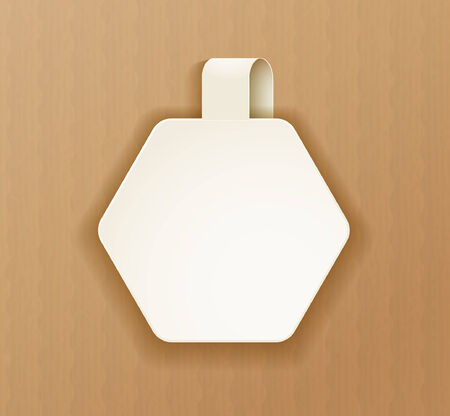 Paper banner on the cardboard backgroundのイラスト素材