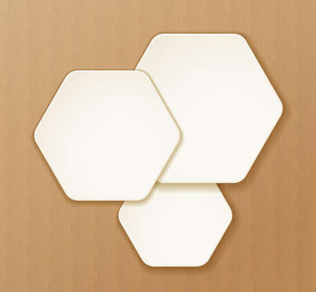 Paper banners on the cardboard backgroundのイラスト素材