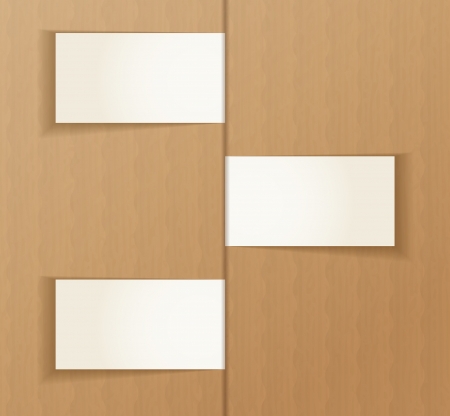 Paper banners on the cardboard backgroundのイラスト素材