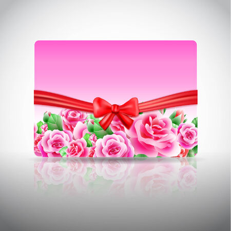 Gift card with rosesのイラスト素材