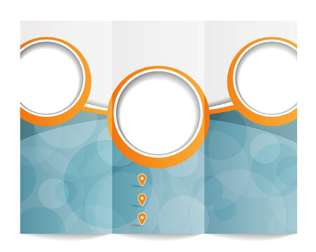 Tri-fold brochure templateのイラスト素材