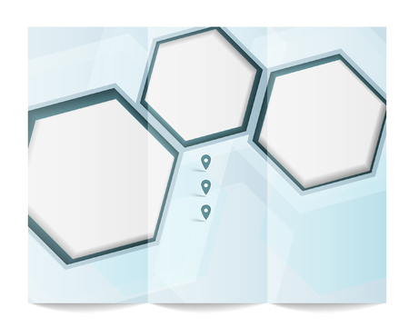 Tri-fold brochure templateのイラスト素材