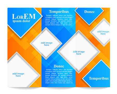 Tri-fold brochure templateのイラスト素材