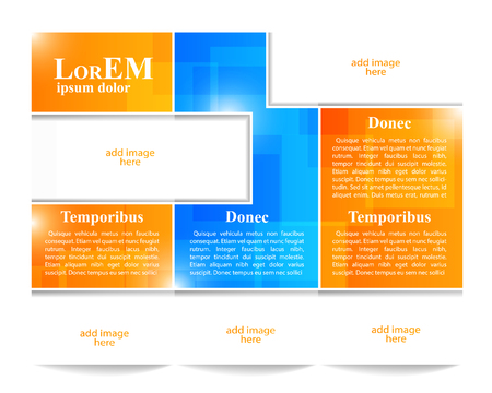 Tri-fold brochure templateのイラスト素材