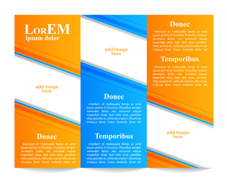 Tri-fold brochure templateのイラスト素材