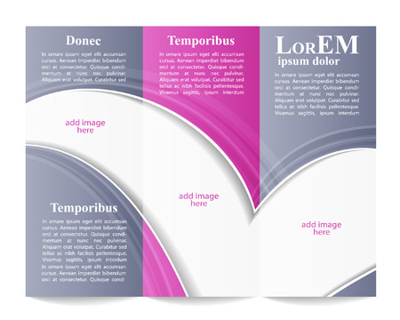 Tri-fold brochure templateのイラスト素材