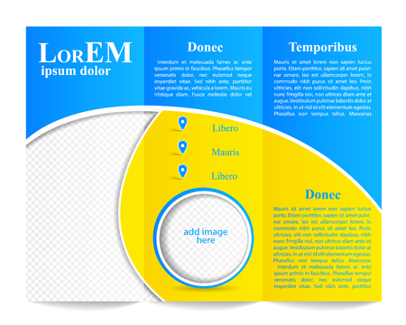 Tri-fold brochure templateのイラスト素材