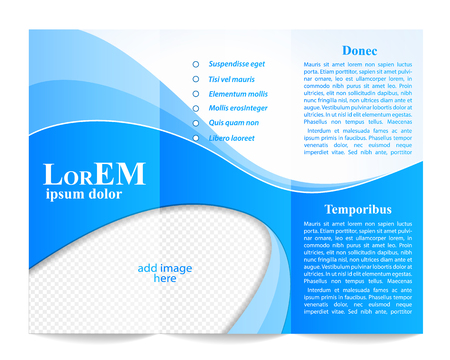 Tri-fold brochure templateのイラスト素材