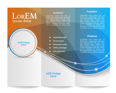 Tri-fold brochure templateのイラスト素材