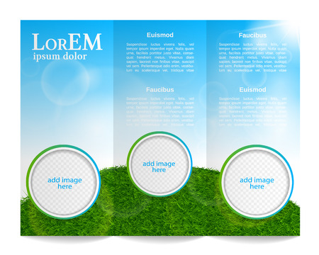 Tri-fold brochure templateのイラスト素材