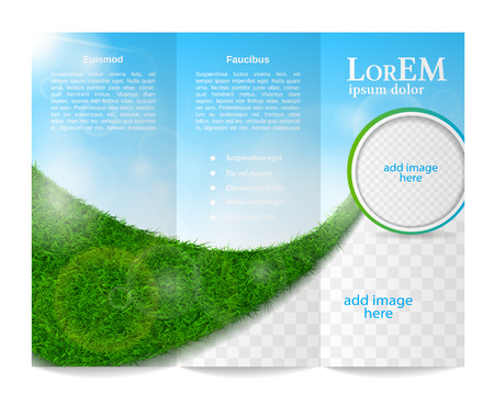 Tri-fold brochure templateのイラスト素材