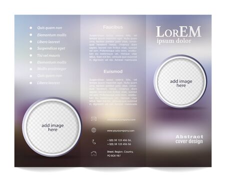 Tri-fold brochure templateのイラスト素材