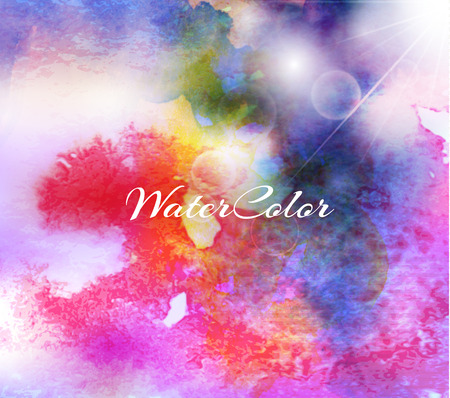 Abstract Background with Watercolor banner, vector illustrationのイラスト素材