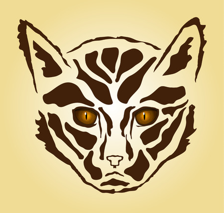Vector Tribal Catのイラスト素材