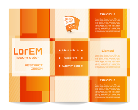 Tri-fold brochure templateのイラスト素材