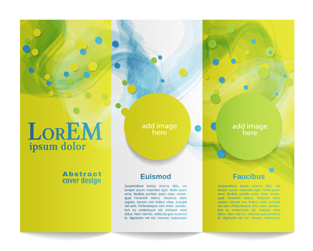 Tri-fold brochure templateのイラスト素材