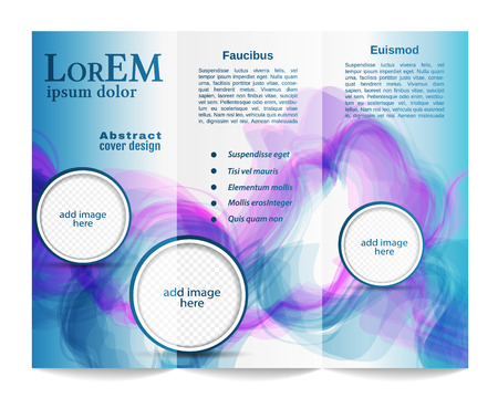 Tri-fold brochure templateのイラスト素材