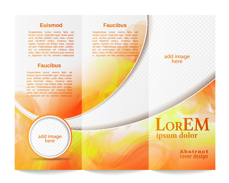 Tri-fold brochure templateのイラスト素材