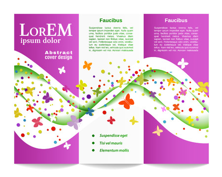 Tri-fold brochure templateのイラスト素材