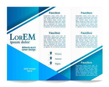 Tri-fold brochure templateのイラスト素材