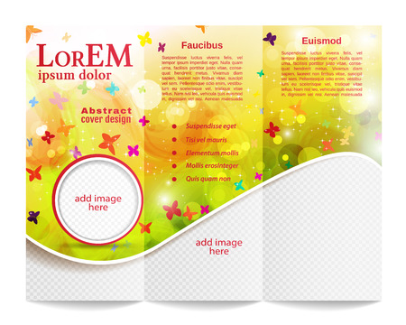 Tri-fold brochure templateのイラスト素材