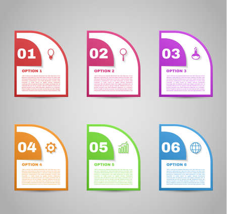 Infographics template with number options for your presentation ,business, education, website, brochure and flyerのイラスト素材
