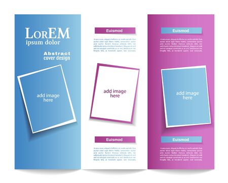 Tri-fold brochure templateのイラスト素材