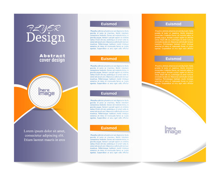 Tri-fold Brochure Template.Corporate business background or cover design can be use for publishing, print and presentationのイラスト素材